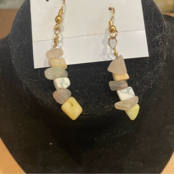 Real Stone Dangle Earrings - Picture 3 of 4